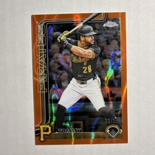 2025  Topps Chrome Orange Geometric Refractor Tommy Pham Pirates USC45 /25