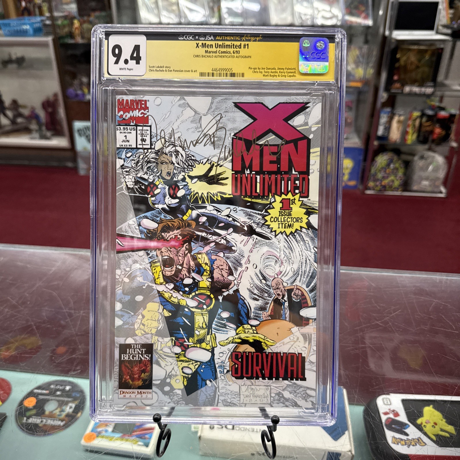 X-Men Unlimited #1 (1993) Marvel CGC 9.4 White Newsstand Edition Authentic Auto