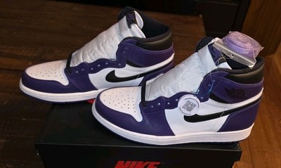 Size 10 DS New Nike Air Jordan 1 Retro OG High Court Purple 2.0 ebay Live