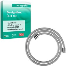 Hansgrohe 28260000 DesignFlex Textile Chrome Hand Shower Hose 63 Inches