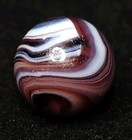 .72" Purple Transitional Swirl SLAG Glass Onyx Christensen / MFC Vintage Marble  — photo 9