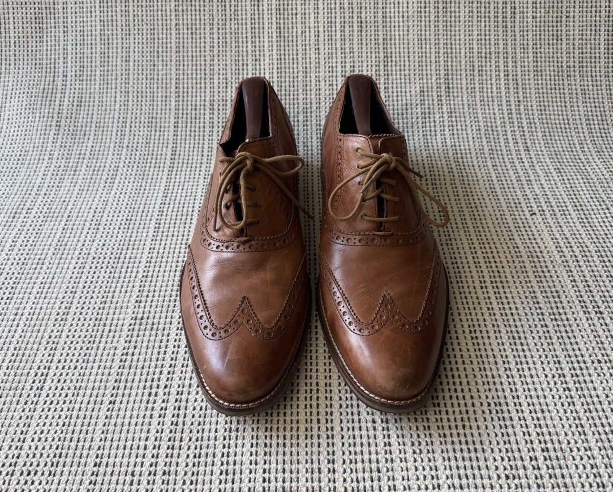 SAOLA Scarpe eleganti derby Cole Haan NikeAir da uomo 10 5 M in pelle marrone stringate alari