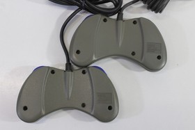Lot 2 Official SEGA Saturn Gray Controller Pad HSS-0101 SS OEM Japan Discolored