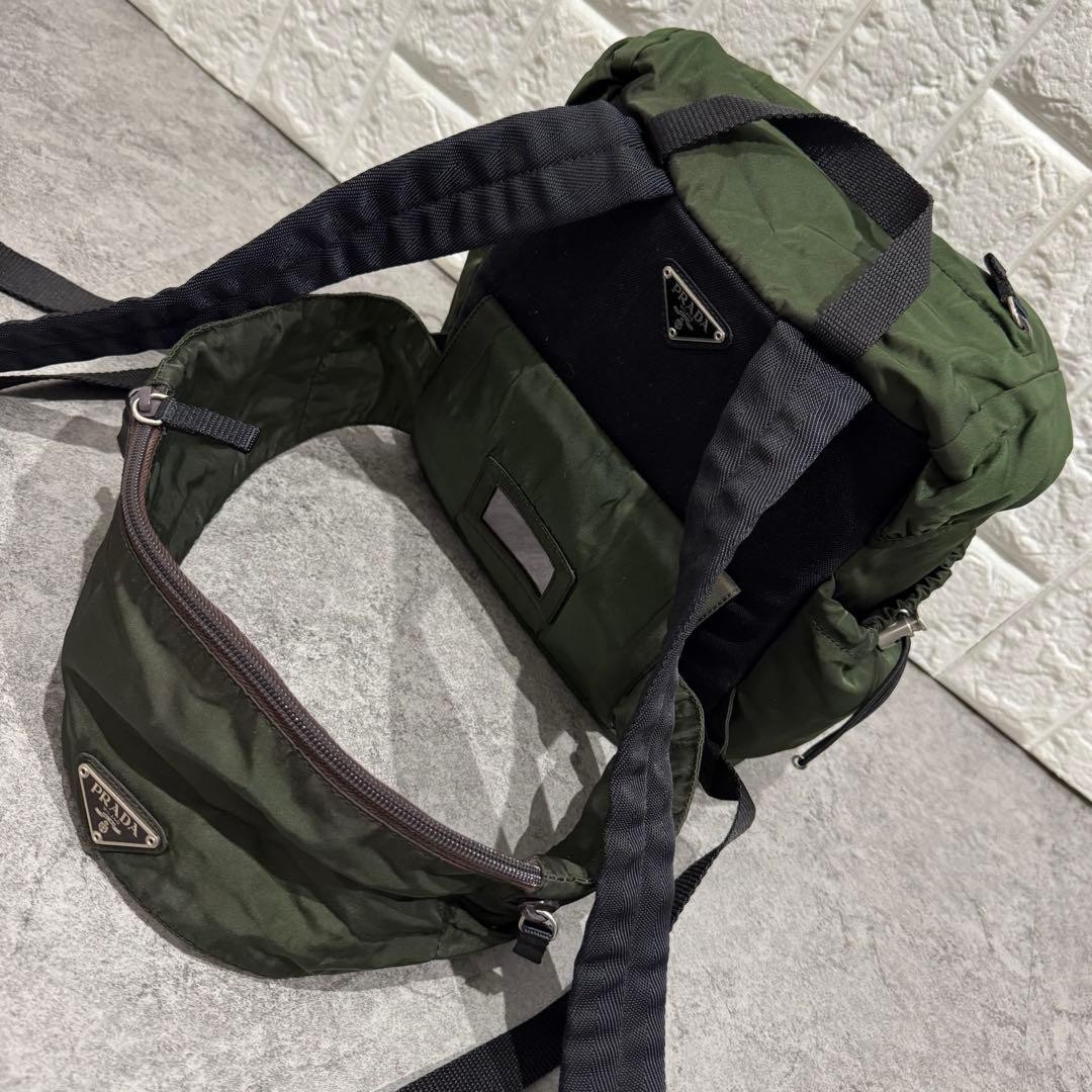 PRADA Backpack Drawstring Mini Rucksack Waist Pou… - image 2