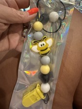 Bee Design Silicone Baby Pacifier Clip Holder