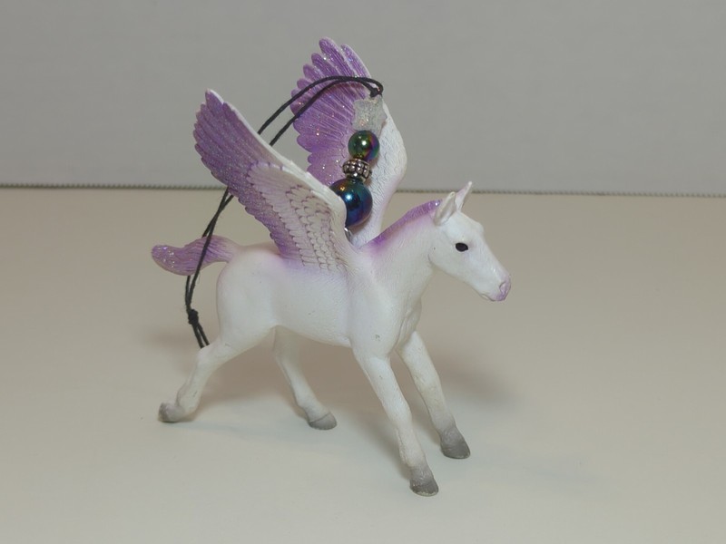 Winged Horse Pegasus Custom Christmas Tree Ornament Fantasy Schleich Unicorn