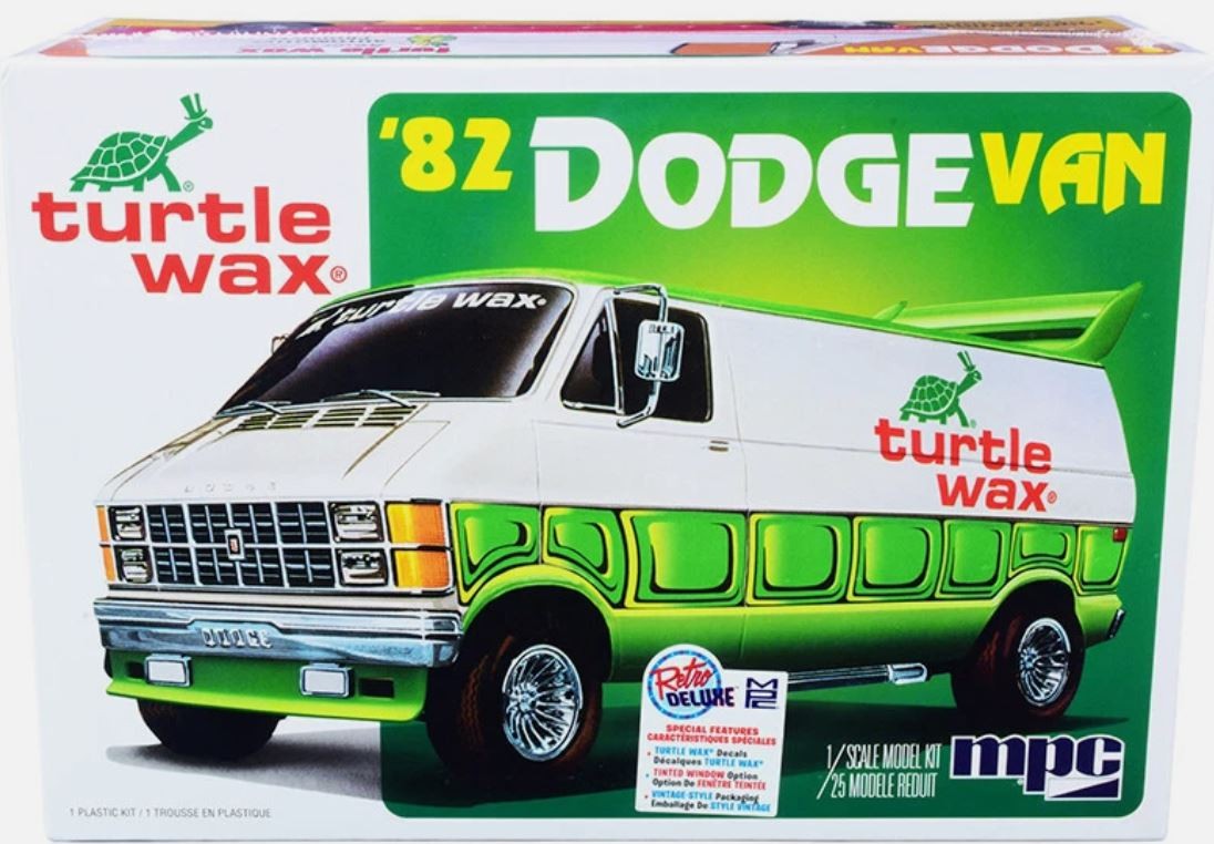 MPC Dodge Van 1982 Turtle Wax réplique miniature de précision en plastique à l'échelle 1/25