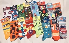 Crazy Crew/Ankle Socks~DrPepper|Pepsi|MtDew|M&Ms|Reeses|&More ~ 20 Pairs Total