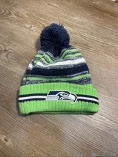 New Era Seattle Seahawks Winter Knit Pom Beanie Hat Cap NFL