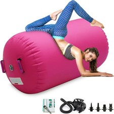 Gymnastics Tumbling Barrel Inflatable Octagon Tumbler Roller 3.3ftx31.5in NEW
