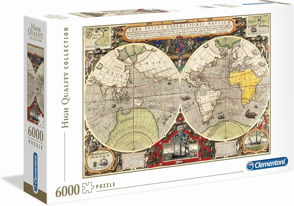 Clementoni 32557 Antike See-Karte – Puzzle 6000 Teile