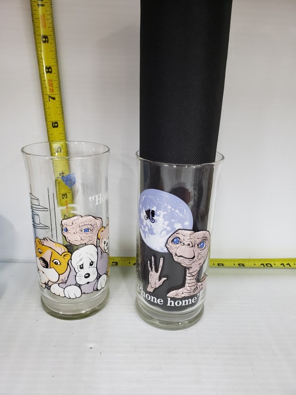 1982 ET-Phone home & HOME Glass Tumbler Set-Pizza Hut Lmt Ed Collector Series 