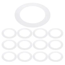 5" ID 7.5" OD Plastic Trim Ring, 12 Pcs Translucent Matte White Goof Rings