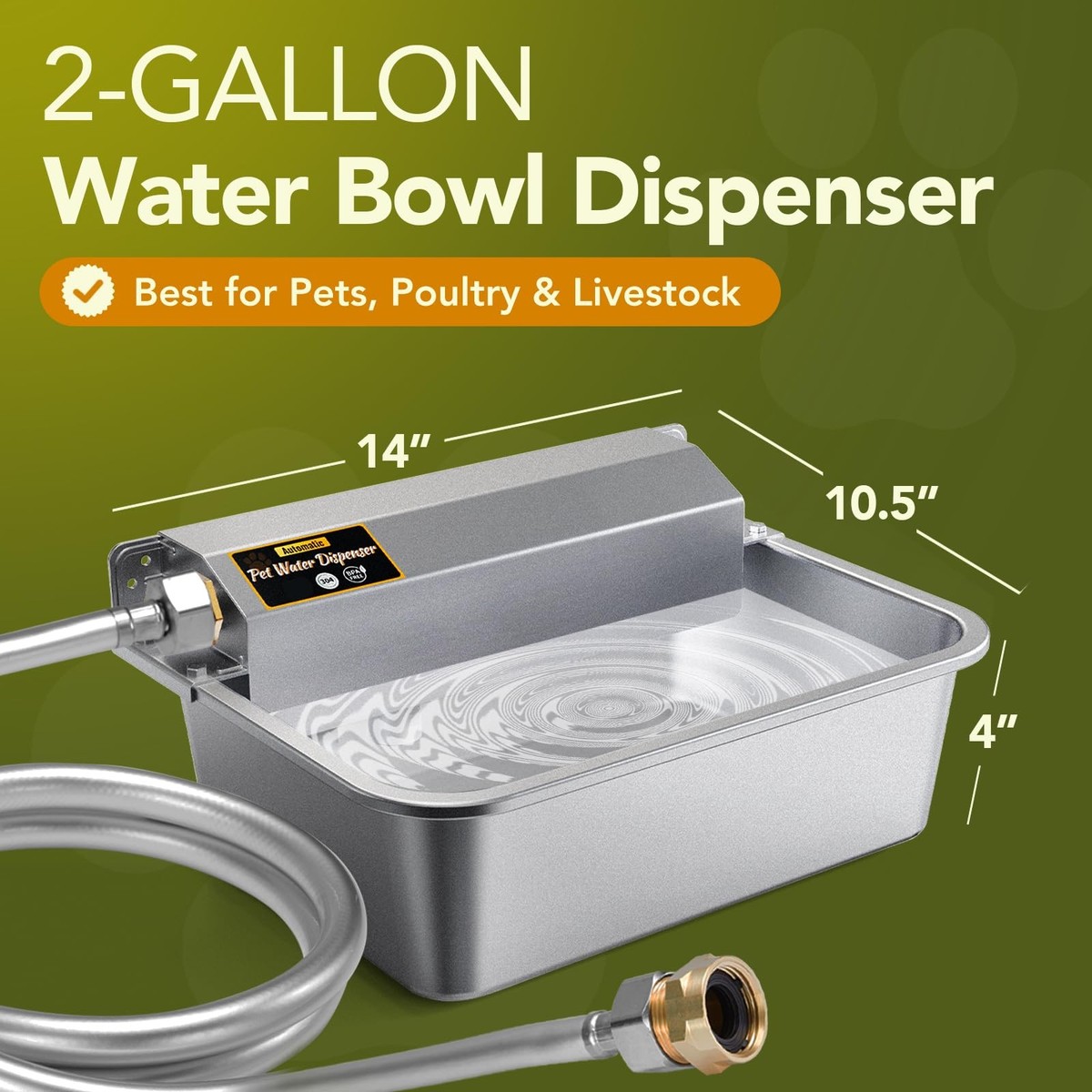 Automatic Water Dispenser for Dogs 2 Gallons, 304 Stainless Steel Dog Water  B... | eBay