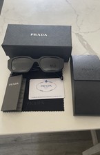 Prada PR17WS 1AB5S049 Women's Sunglasses 49 mm Black / Dark Grey Lens