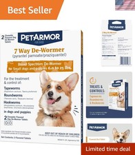 7 Way De-Wormer for Dogs, Oral Treatment of Tapeworm, Roundworm Hookworm, D...