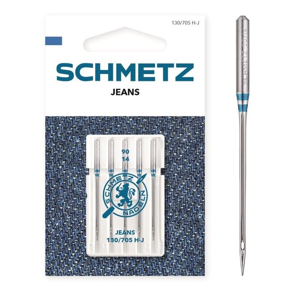 Schmetz - 5 NäHmaschinennadeln - Jeans - 130/705 H-J - Nadeldicke: 90/14-image