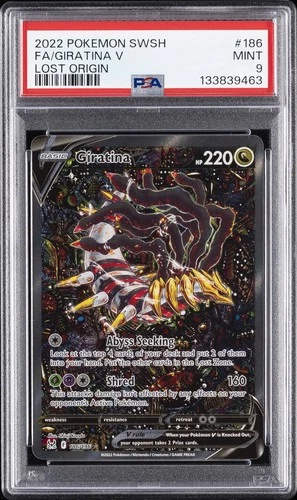 2022 POKEMON SWORD & SHIELD LOST ORIGIN #186 FULL ART/GIRATINA V PSA 9