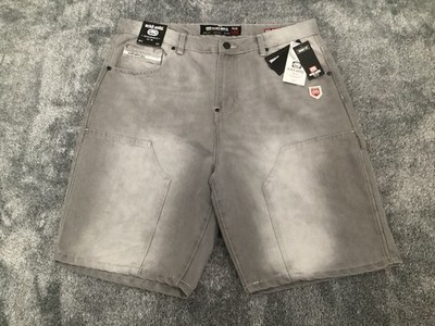 Ecko Unltd Shorts Mens 36 Inseam 10  Relaxed Gray Denim Pockets Casual Y2K NEW