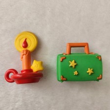 Vintage Care Bear Posable Cousins Accessories Lot Of 2 80s PVC Candlestick Trunk