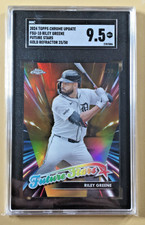 2024 TOPPS CHROME UPDATE RILEY GREENE FS GOLD REF #25/50 SGC 9.5 - FREE S&H!!