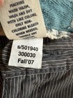 Women's Gray Striped Pleated Cotton Cropped Pants Button Accent Vintage — photo 4