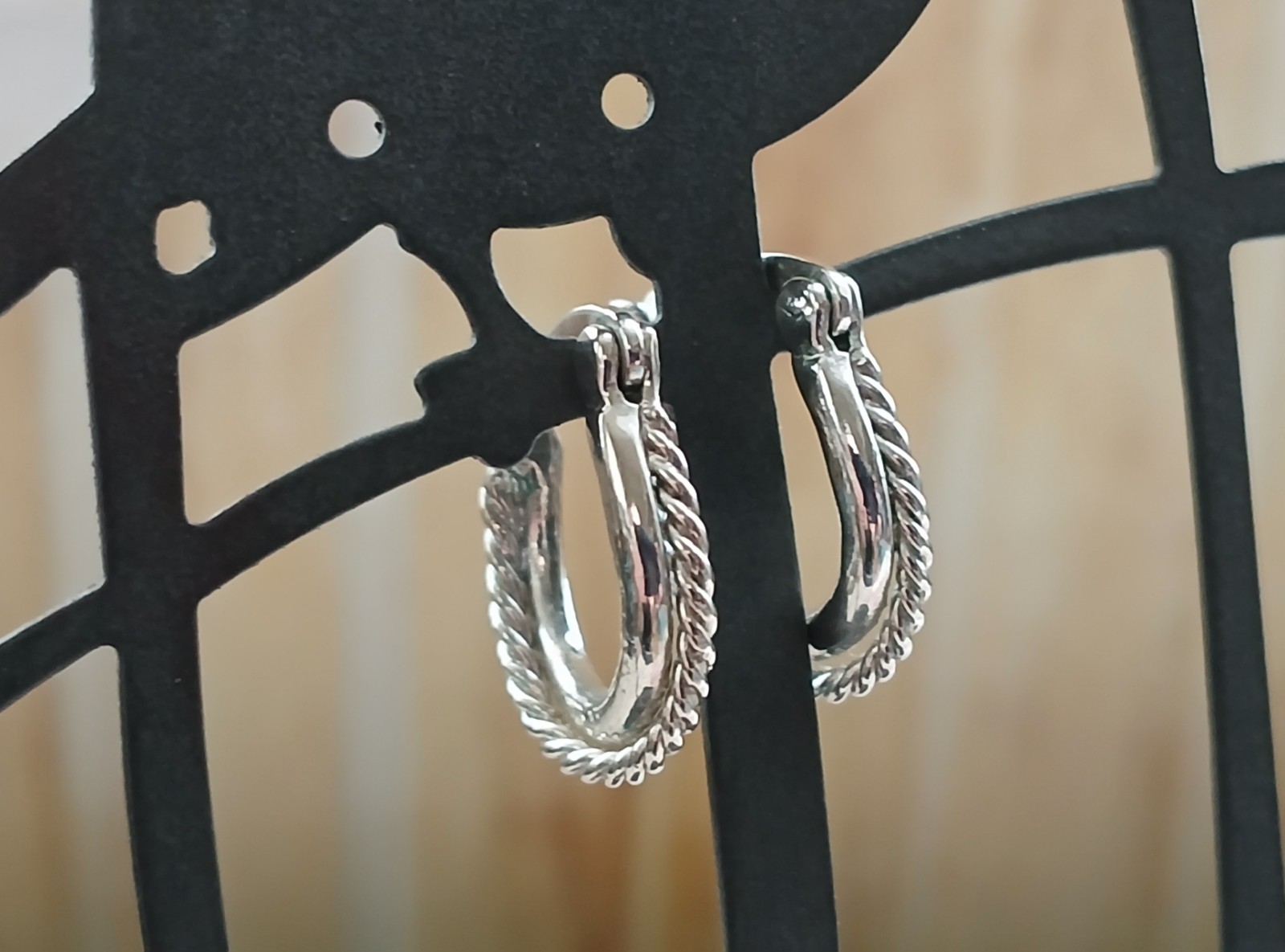 Shiny Double Circle Loop Infinity 2 Tone Rhinesto… - image 9