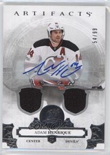 2017-18 Upper Deck Artifacts Silver Materials 54/99 Adam Henrique #1 Auto 1o3