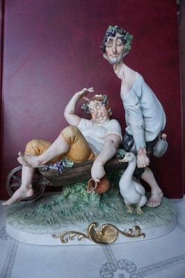 Porzellanfigur  ''Triumph des Bacchus'' von Giuseppe Cappè,  22 cm hoch