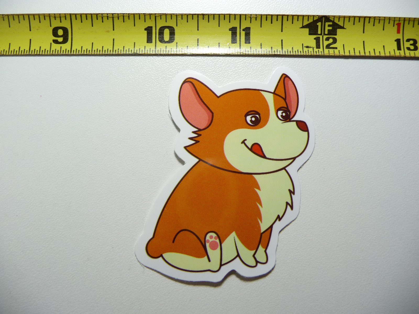 Cute Hungry Corgi Sitting Decal Sticker for Laptop Dog Pet Best Friend
