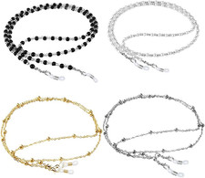 4 Pack Eyeglass Chains for Women, Sunglasses String Holder Strap Neck Lanyard