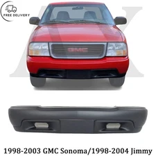 Front Bumper Cover Primed W/o Tow Hook Hole For 1998-03 GMC Sonoma/1998-04 Jimmy