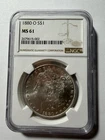 1880-O Morgan Silver Dollar NGC MS61