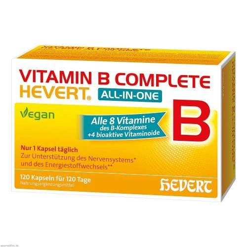 HEVERT-ARZNEIMITTEL GMBH & CO. KG VITAMIN B COMPLETE Hevert all-in-one Kapseln 120 ST PZN 19214755