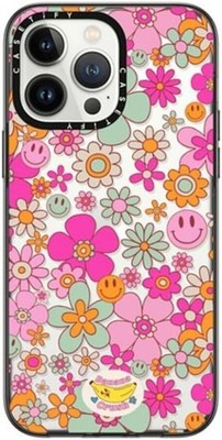 CASETiFY iPhone 14 Pro Max Hülle Kompakt Ohne Vergilben Groovy Muster Klar Schwarz