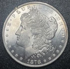 1878-P Morgan Silver Dollar 8TF $1 Uncirculated Proof Like Scratched VAM-2