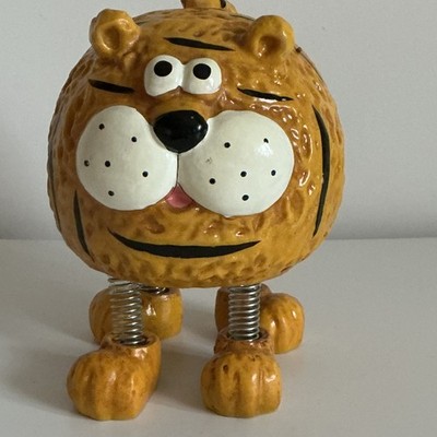 Hüpfende wackelige Garfield Stil Katze Spardose Keramik H6'' x B5'' 