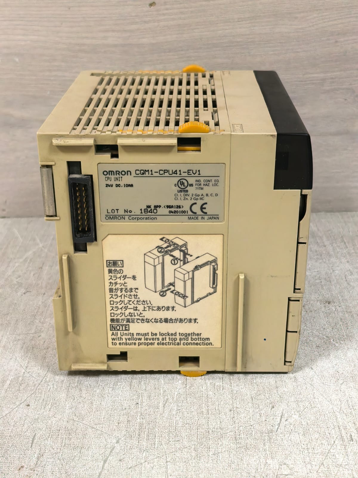 Omron CQM1-CPU41-EV1 OMRON CQM1-CPU41-EV1 SYSMAC CQM1 PROGRAMMABLE CONTROLLER 24VDC 7