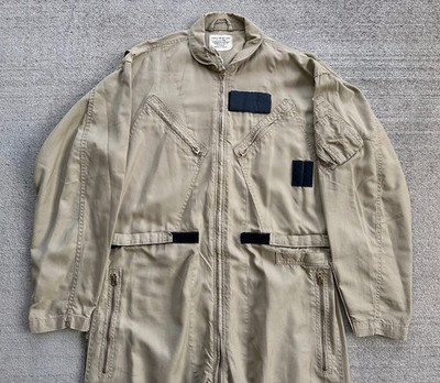 Men's Flying Coveralls Summer Tan Khaki 44L 5390G Flight Suit US