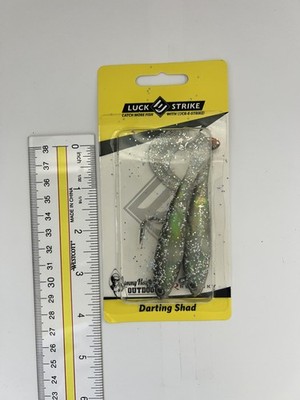 Luck E Strike 5'' Mirror Image Darting Shad UV Glow Perch 7pk Soft