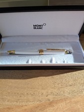 Authentic Montblanc Meisterstuck White Classique Ballpoint Pen -Rose Gold Coated