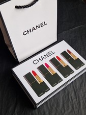 Chanel Gift Set 4 x Lipstick Boxed With Gift Bag New 4  x 3.5g