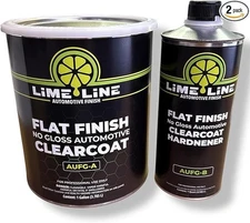 LiME LiNE Overall 2k Flat Clearcoat 1.25 Gallon Kit - Mix 4:1 for Matte Finish