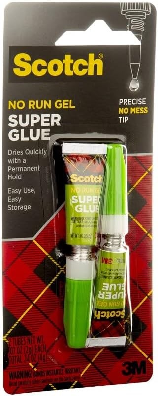 Scotch Super Glue Gel, .07 oz, 2-Pack, Dries Quickly with a Permanent ...