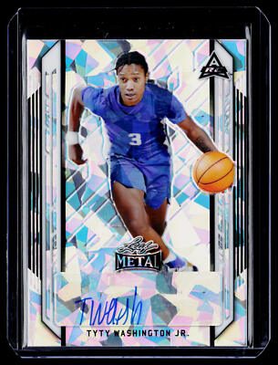 2021-22 Leaf Metal #BA-TWJ TyTy Washington Jr. Silver Crystal