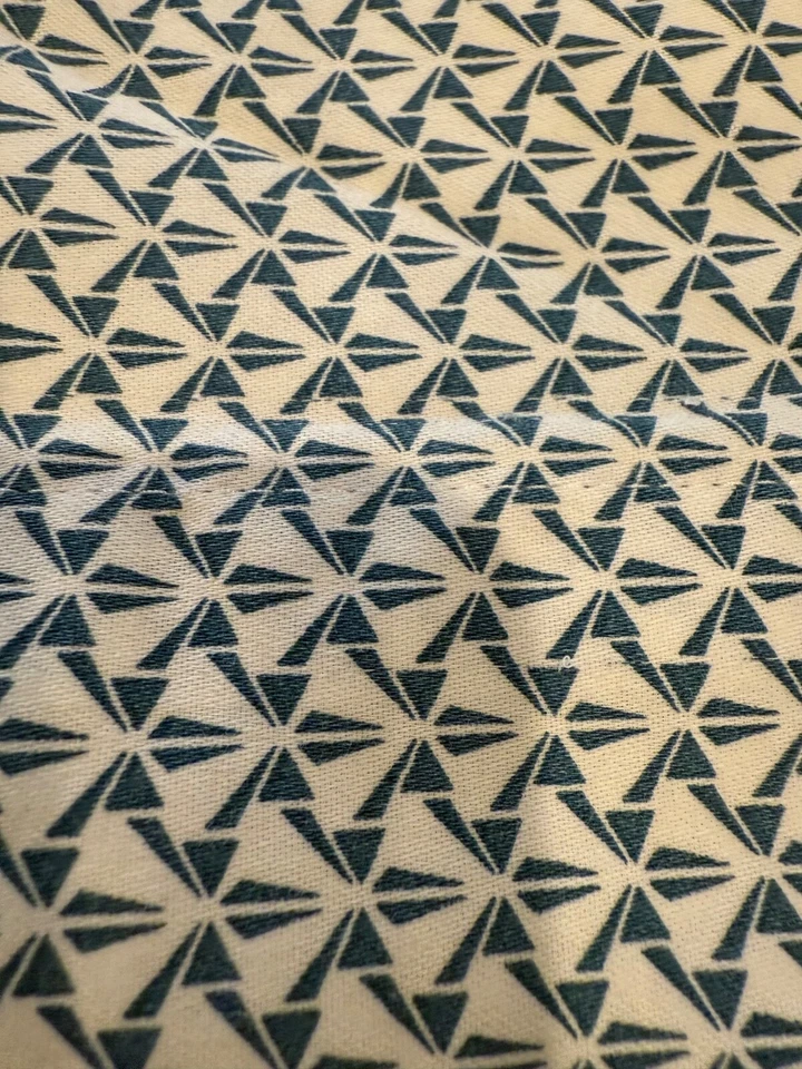 Juego de 2 fundas de almohada Nate Berkus verde azulado diseño geométrico 100 % algodón Foto 4 de 4