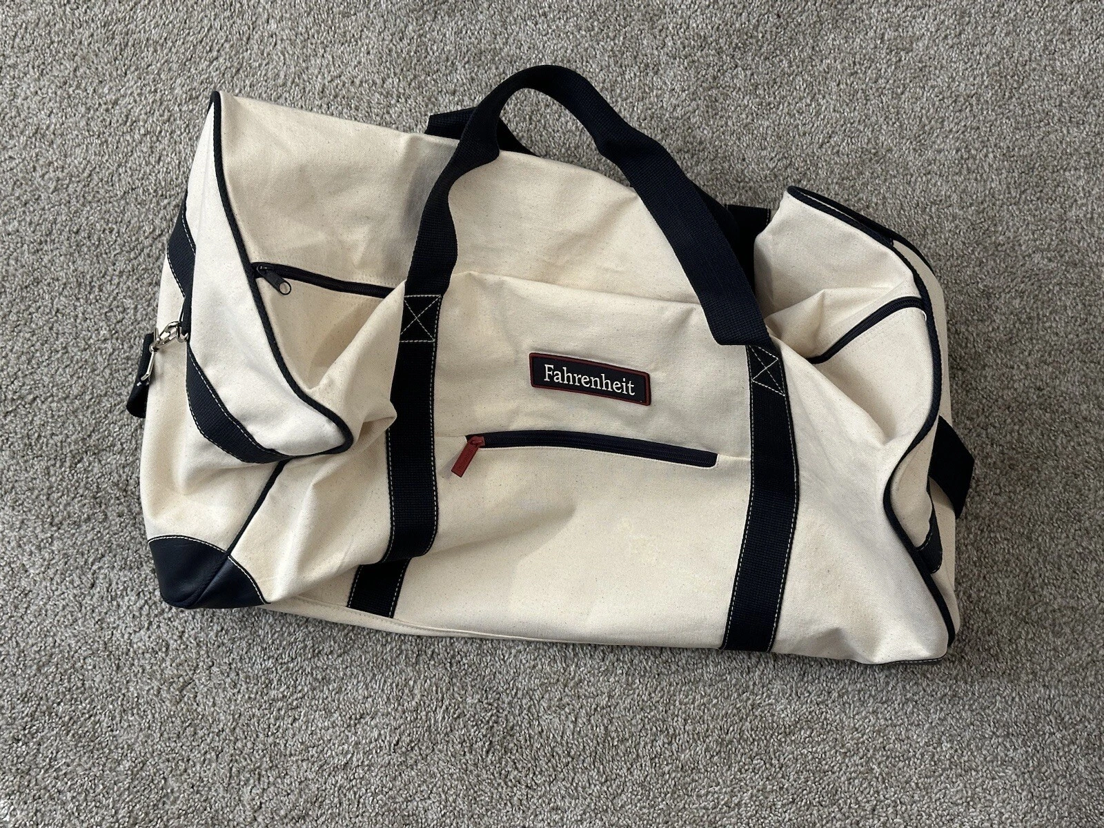 GRAND SAC DE VOYAGE ÉLÉGANT EN TOILE BLANCHE FAHRENHEIT CHRISTIAN DIOR