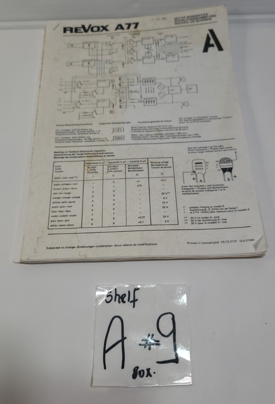 Revox A77/A700 Manual with Schematics  (September 1973)