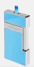 S.T. Dupont Slimmy Sky Blue Lacquer & Chrome Lighter, 028007, 28007,  New In Box