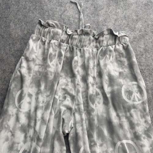 C&C California S girls grey lounge pants tie dye peace sign comfy boho hippie - Picture 3 of 12